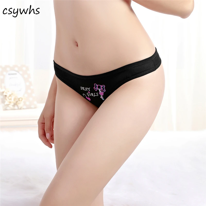 CSYWHS 6 шт. M L XL женские хлопковые стринги сексуальные трусики для девочек с
