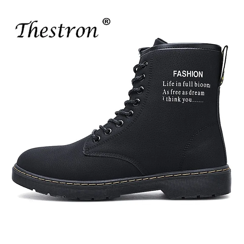

2018 New Cool Winter Men Shoes Black Red Casual Boots Male Comfortable Young Boy Casual Shoes Rubber Sole Mens Fashion Boots