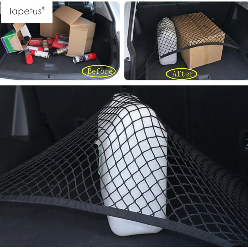 Lapetus Rear Tail Trunk Luggage Storage String Bag Mesh Multifunction Net Molding Cover Kit Fit For Hyundai Kona 2018 - 2022 | Автомобили