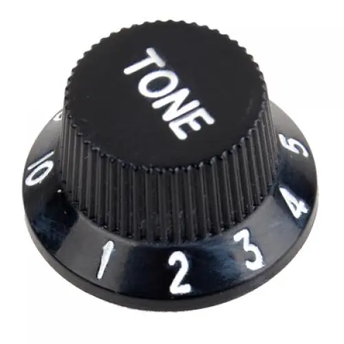 Set Of 3 Black Speed Volume Tone Knob W/ White Detail For Electric Pickup Guitar Accessories