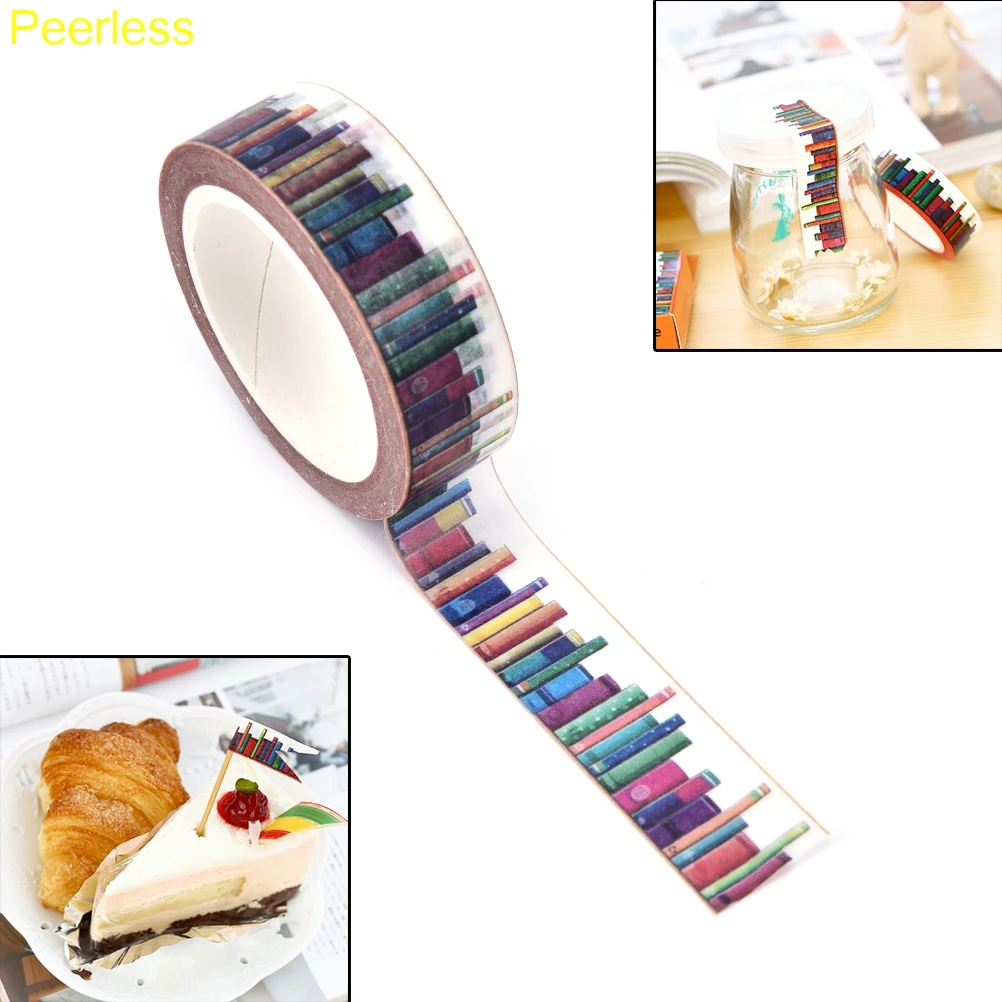 Peerless 1 5 см DIY широкая удивительная Библиотека Книги Васи Лента Скрапбукинг стикер