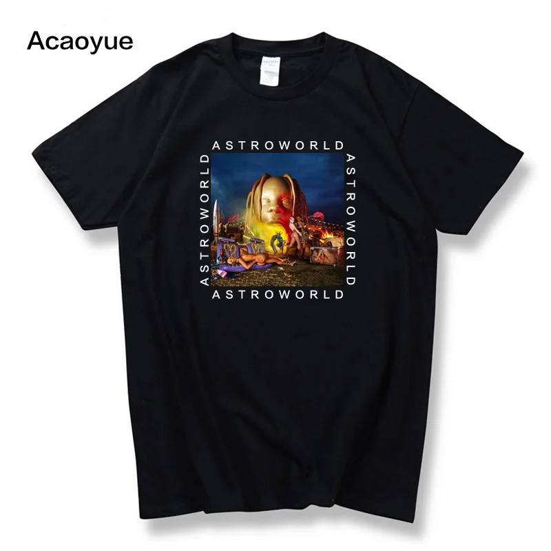 Travis Scott Astroworld Cool Design T-Shirt New Arrival Funny T-shirt Mens and Womens Cotton Printed Plus Size Tops Tee 2XL