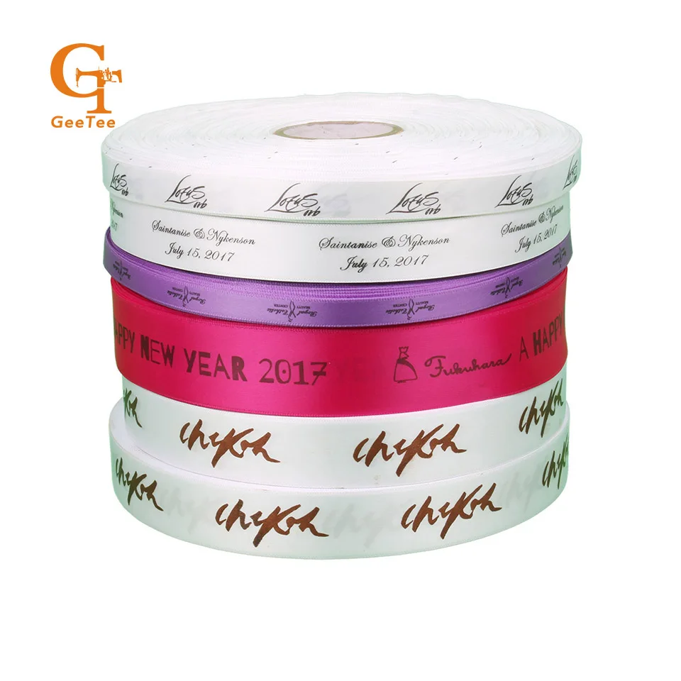 

custom logo hair packaging bundle wrap ribbon , gift packing decoration seal ribbon,wedding favor party ribbons