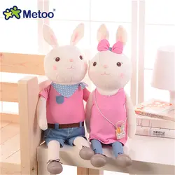 1 шт. Аутентичные 44 см тирамису Кролик Metoo Плюшевые игрушки куклы мягкая Кролик Обнять куклы дети подарки A49