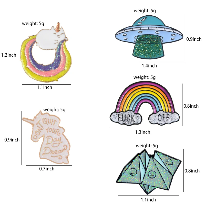 Коллекция блесток из мультфильмов, эмалированные булавки, радужная лиса, лошадь, оригами, брошь с изображением героев игр, значок для рубашки, нагрудная булавка, милые ювелирные изделия, подарок для детей