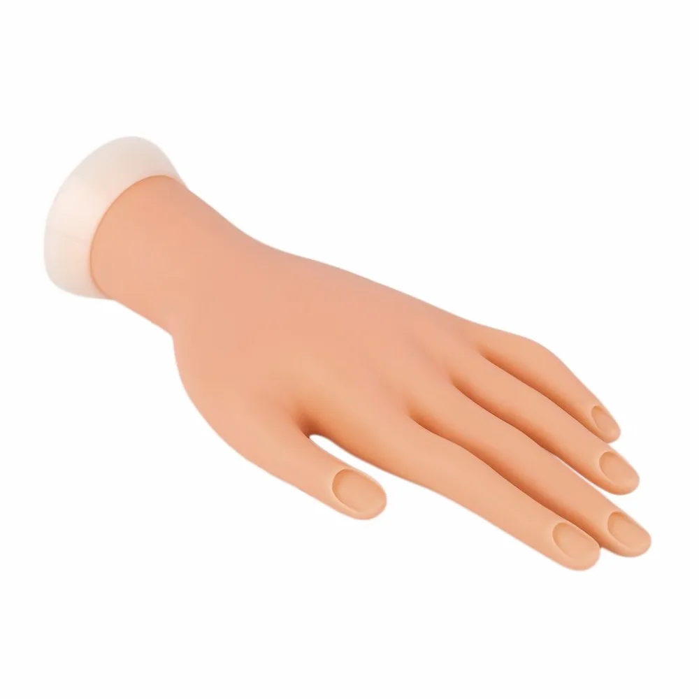 Pro практика ногтевого искусства рука мягкий тренировочный дисплей Модель руки гибкий силиконовый протез личный салон красоты маникюрные инструменты