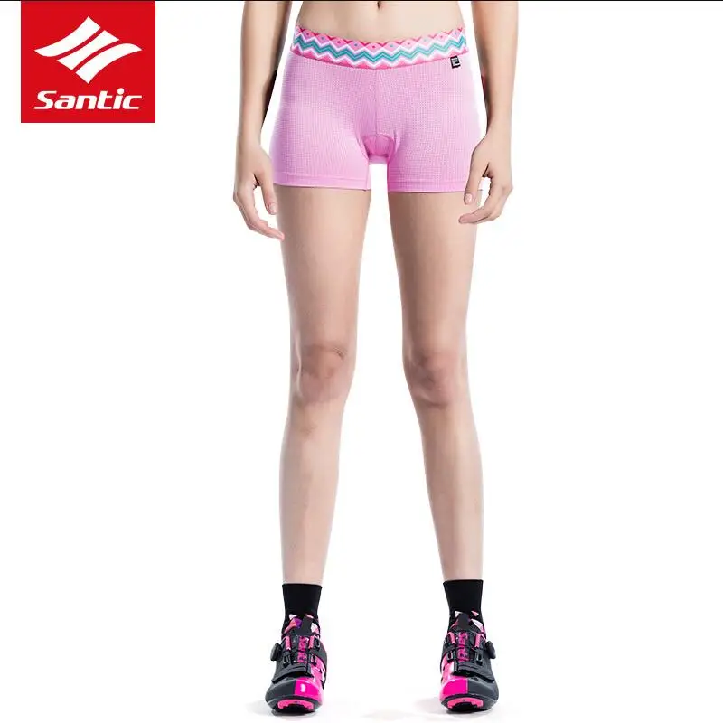 Santic для женщин Велоспорт мягкий нижнее белье шорты Pro Coolmax 4D Pad противоударный SANTIC R-FEEL дорога MTB езда Одежда розовый