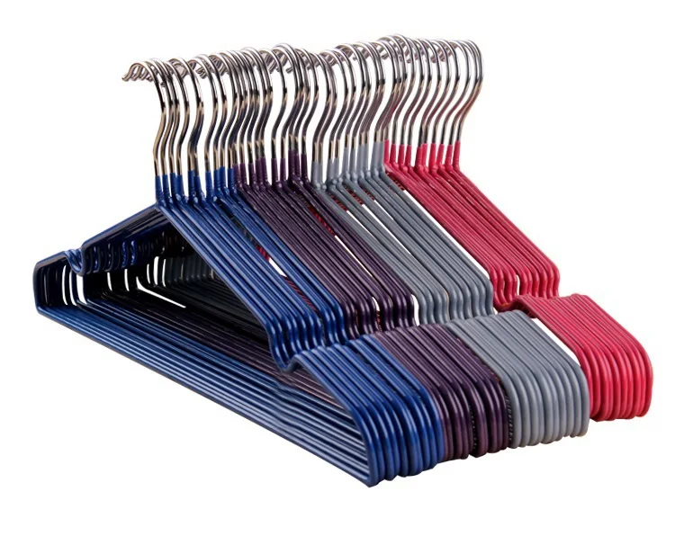Sorplus высококачественные ПВХ вешалки с покрытием/металлическая вешалка(30 шт./лот - Цвет: mix color