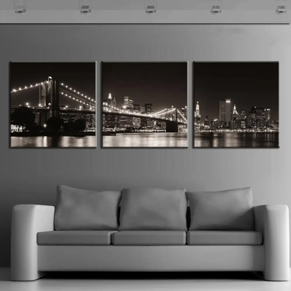 Painting Keyboard Picture More Detailed Picture About Panels - Panels Modern Canvas Painting Landscape The Black Night Of Thebrooklyn Bridge In New York painting keyboard picture more detailed picture about panels - panels modern canvas painting landscape the black night of thebrooklyn bridge in new york