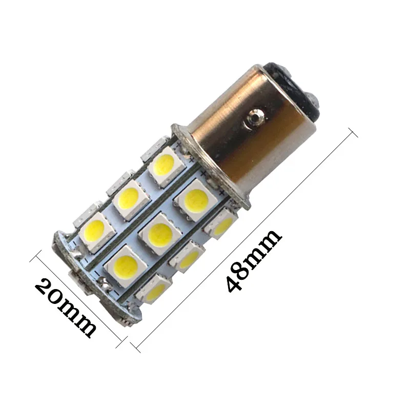 HK post S25 1157 BAY15D P21W 27 SMD 5050 LED 27SMD автомобильный тормозной сигнал заднего хода