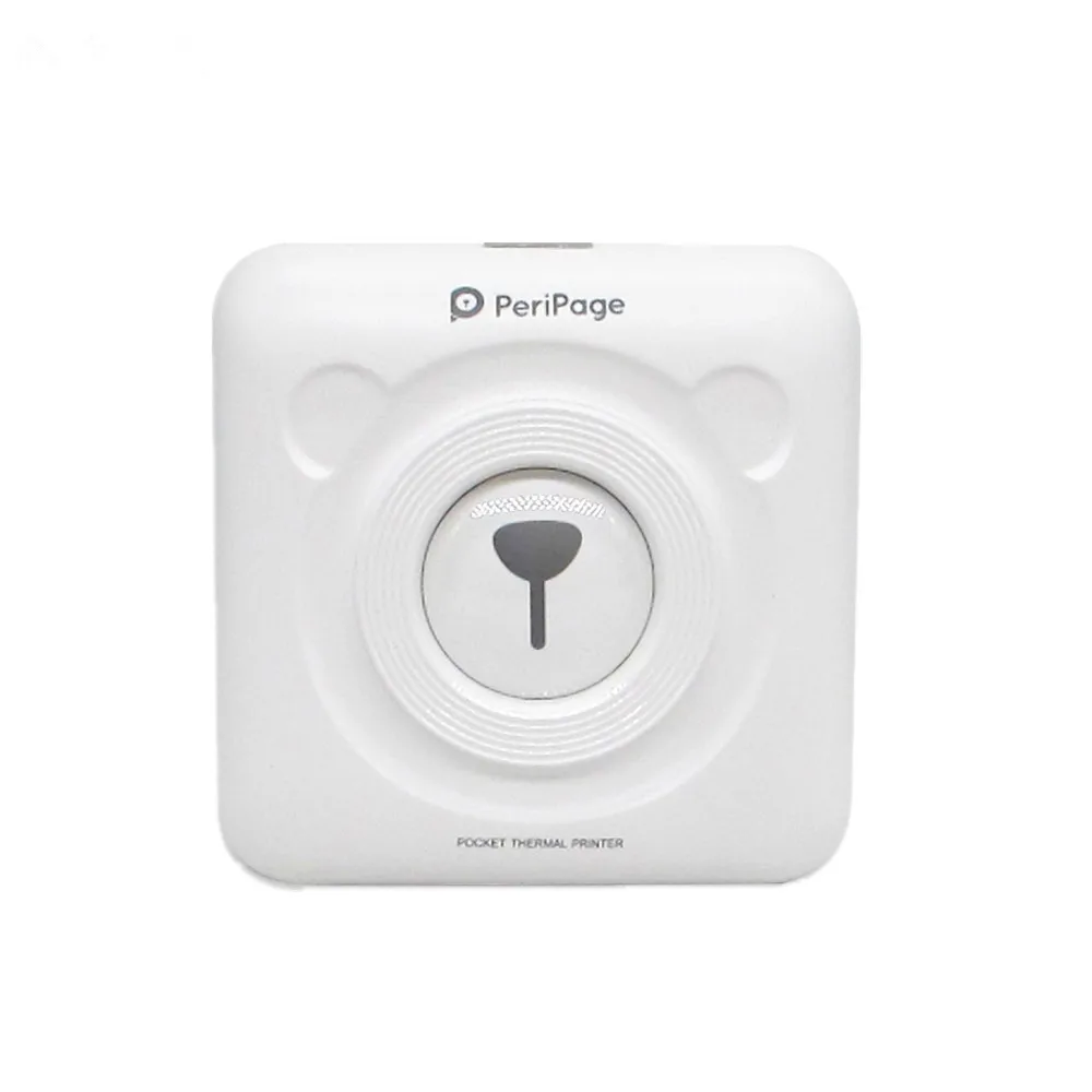 Bluetooth портативный принтер 304 точек/дюйм Высокое разрешение Peripage мини фотопринтер Термопринтер для мобильных телефонов Android и IOS - Цвет: White 300dpi