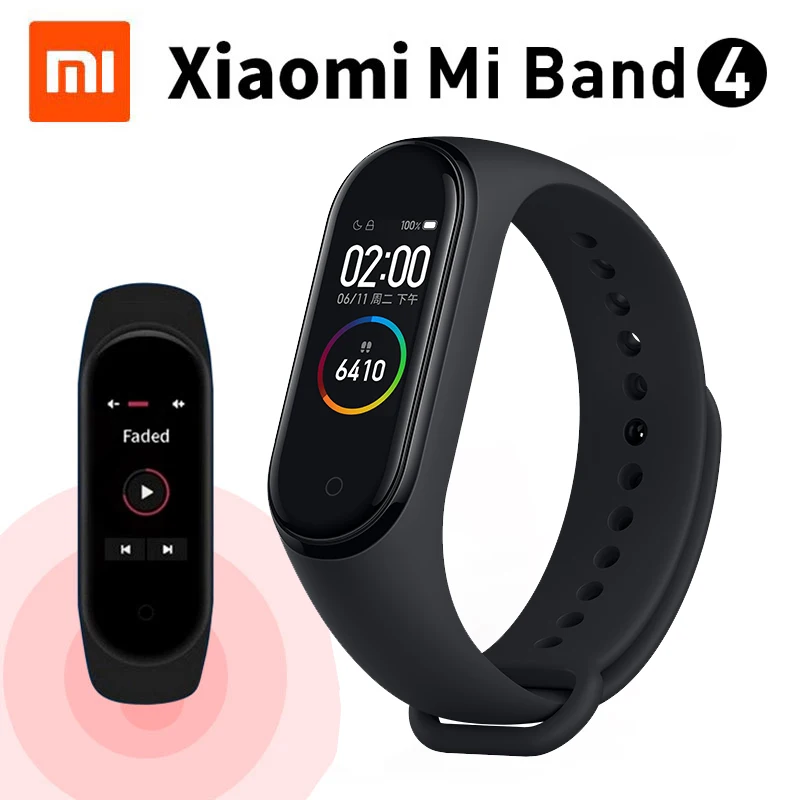 Xiaomi Mi смарт браслет 4 0 95 &quotцветной AMOLED Bluetooth 5 135 мАч 2019 новейший стандартная