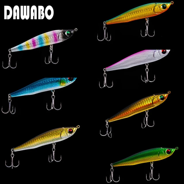 Dawabo 1pc Top Fishing Bait 9 Color Minnow Fishing Lure 8cm/14g