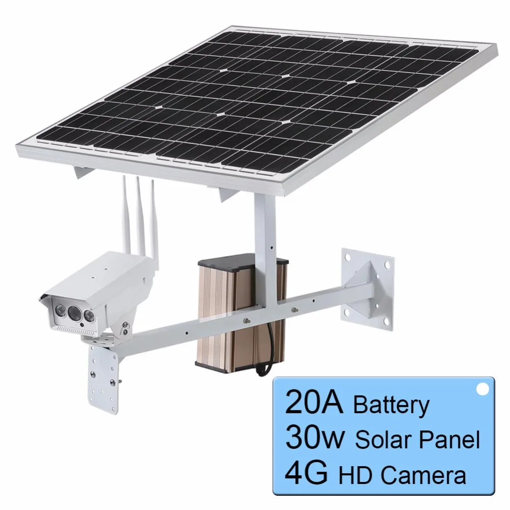 30 Вт солнечная панель CCTV Wi Fi IP камера 1080P HD 3G 4G sim карта наружная Водонепроницаемая