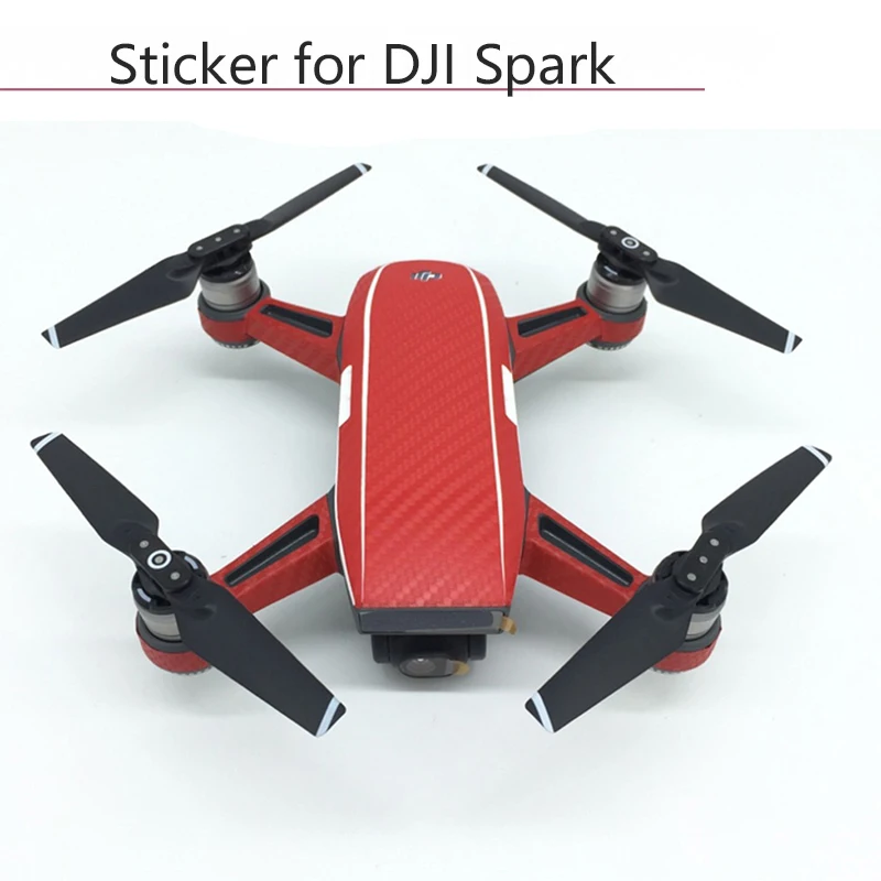 Waterproof PVC Protective Carbon Fiber for DJI Spark Camera Drone Decals Spare Parts Accessories Skin Cover Stickers | Электроника