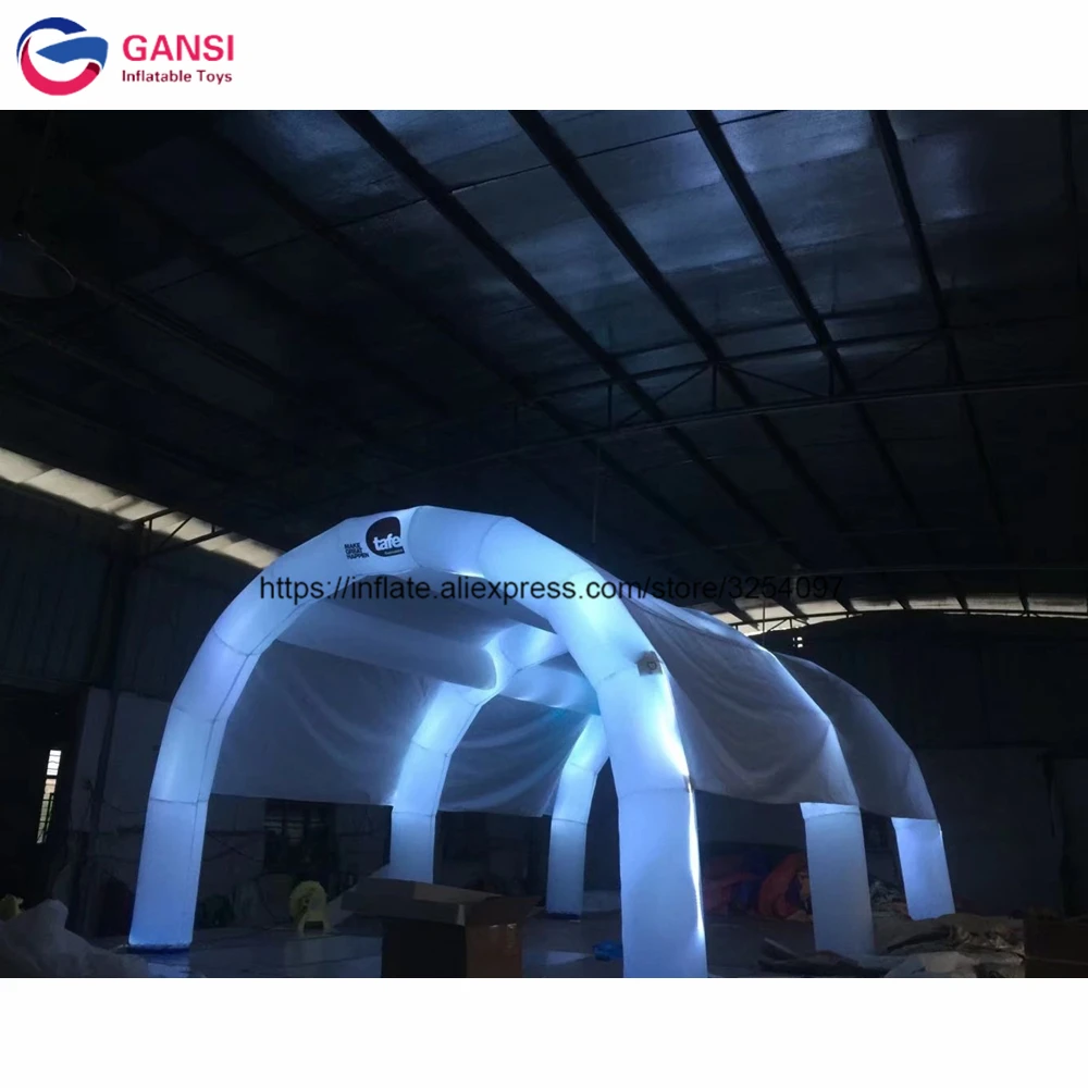 Giant Led Lighting Inflatable Arch Channel Tent Party,Through Tunnel Oxford Fabric Inflatable Marquee Tent For Wedding personalized large inflatable stage cover tent with curtains disco tunnel wedding party dinning house car exhibition marquees