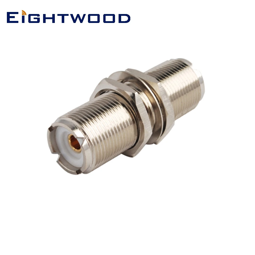 

Eightwood 2PCS UHF SO239 RF Coaxial Adapter UHF Female to Female Jack Straight Bulkhead Type Connector for Antenna Radioscanner