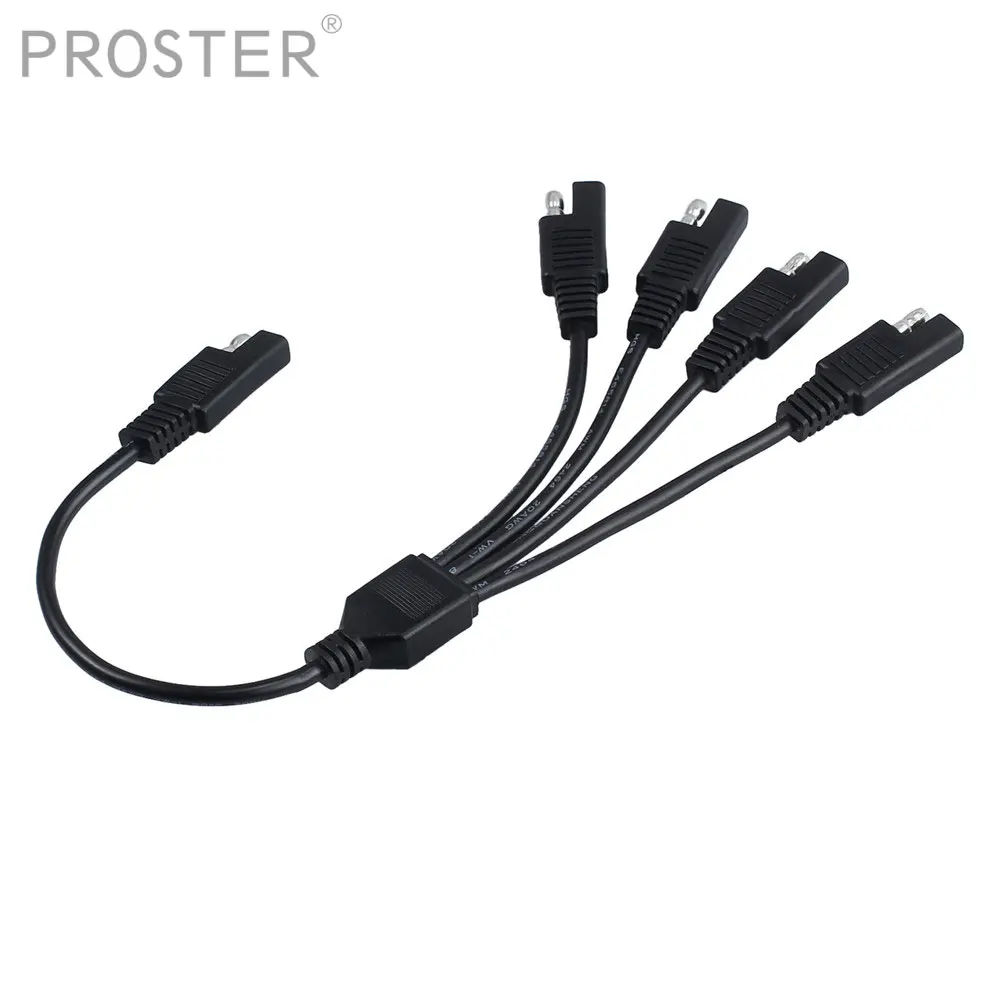 

Proster 1pc 50cm Battery Tender SAE 1 in 4 Cable 18AWG Professional DC Power Automotive Copper DIY Cable Connector