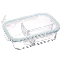 Glass Meal Prep Container Locking Lids Food Container Airtight Lunch Box Compartment Food Storage Container Microwave Safe 1