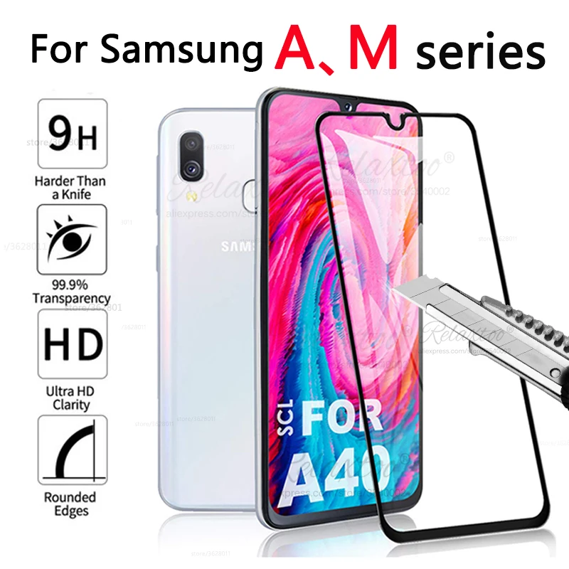 

A 40 screen protector For Samsung Galaxy A40 A50 A70 A60 A30 A20 A30 A10 Tempered Glass sansung M40 M30 M20 M10 protective Film