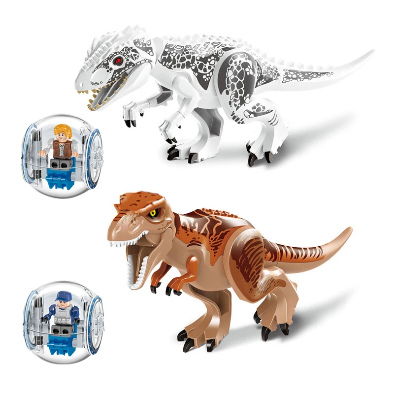 Original Jurassic World Tyrannosaurus Building Blocks Jurrassic Park 4 Dinosaur font b Figures b font Bricks