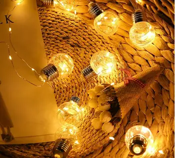 

110/220V 10 Bulb String Light LED Copper Wire String Fairy Lights for Holiday Wedding Party Bedroom Christmas Tree lights