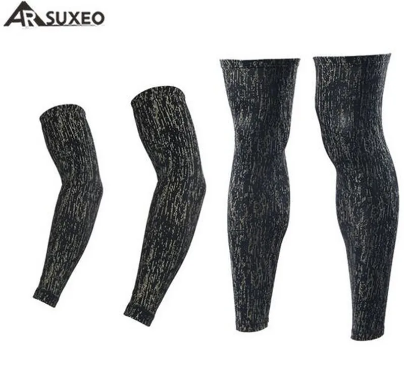 

ARSUXEO MTB Bike Bicycle Reflective Sleeves Bike Bicycle Arm warmer+Legwarmers Arm warmer UV Protection Sleeves