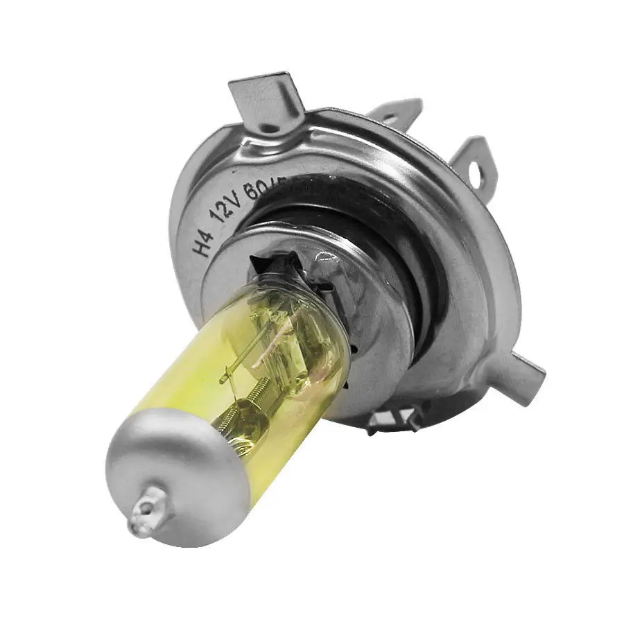2x DC 12V H4 55W 5000K 6A желтые автомобильные лампы для фар водонепроницаемые и