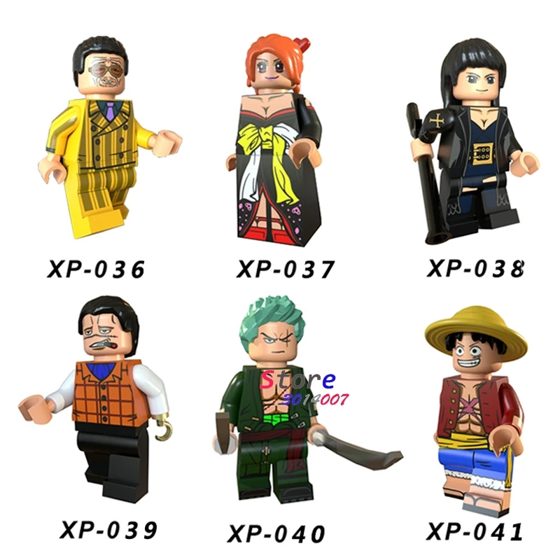

Single Super Hero Building Blocks ONE PIECE Luffy Roronoa Zoro Nami Usopp Sanji Sailor Moon Dragon Ball Figure toys for children