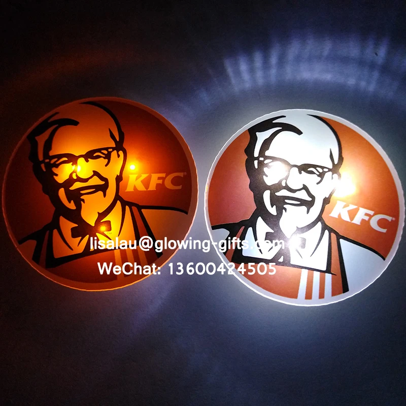 SL заказной KFC светодиодный мигающий acrlyic значок с мигающим светодиодом рекламные подарки