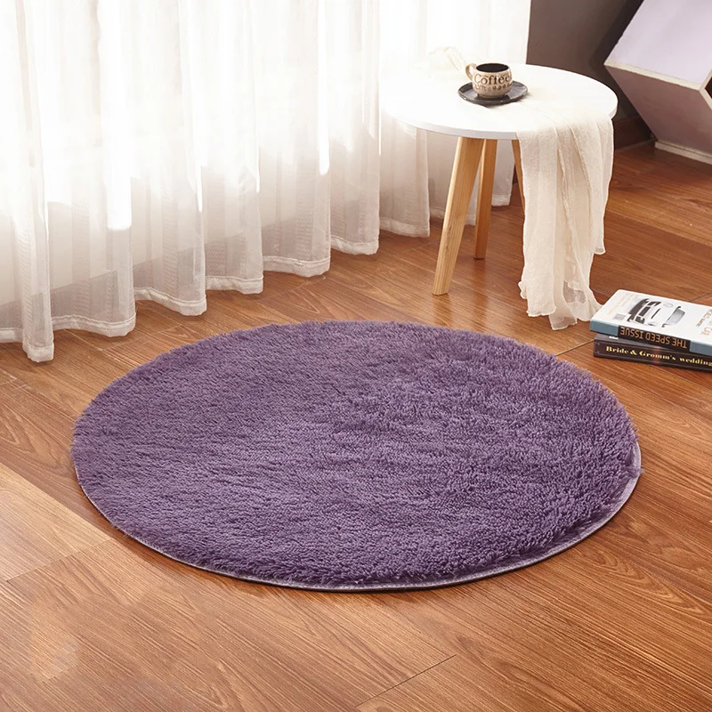 

DIDIHOU 1pc Round Rug Carpets for Living Room Decor Faux Fur Carpet Kids Room for Bedroom Shaggy Area Rug Short Plush Rugs