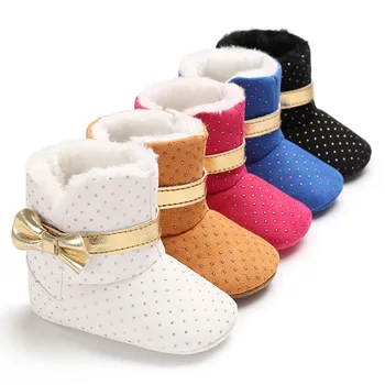 

0-18 Months Casual Newborn Infant Baby Girls Boys Ankle Snow Boots Non-slip Winter Half Boots Soft Bottom Keep Warm Plush Shoes