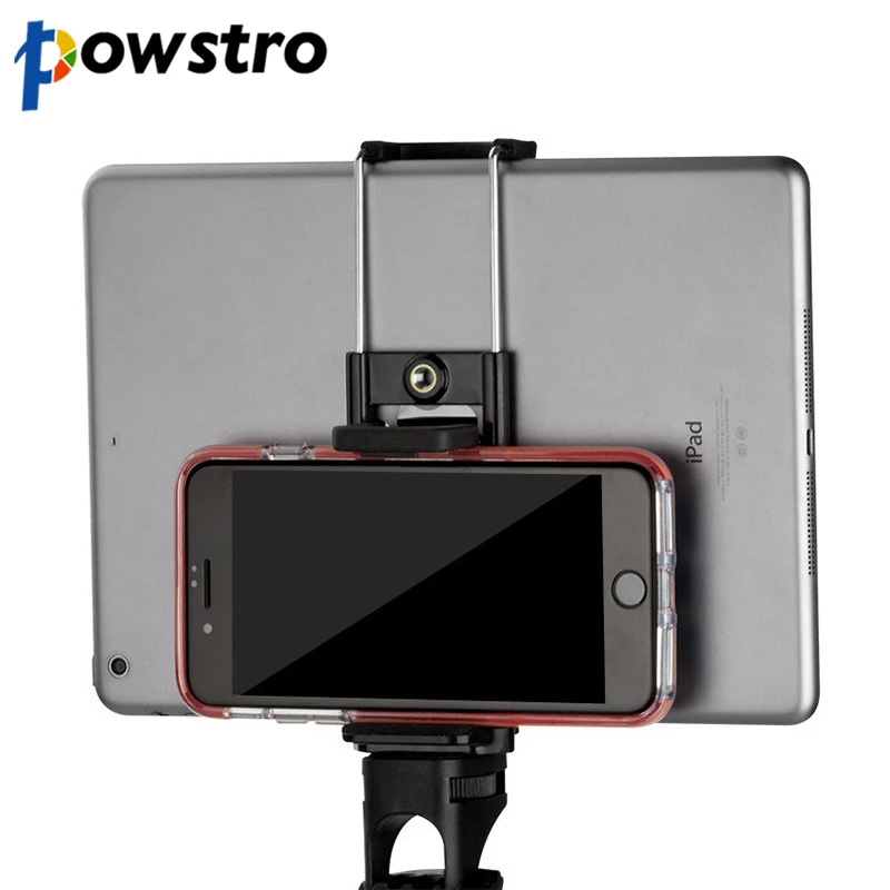 

Powstro Cell Phone Tripod Adapter Holder Selfie Sticks Mount Bracket Smartphone Holder for Mobile Phones Tablet Accessories