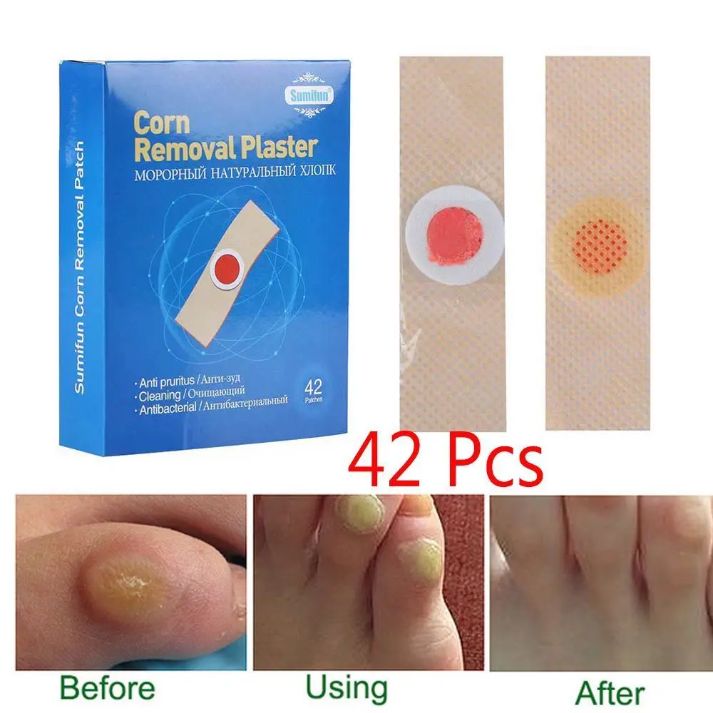 

42PCS Medical plaster Foot Corn Removal Remover Warts Thorn Plaster Of Calluses Patch Callosity Detox Foot Pad Curative Plasters