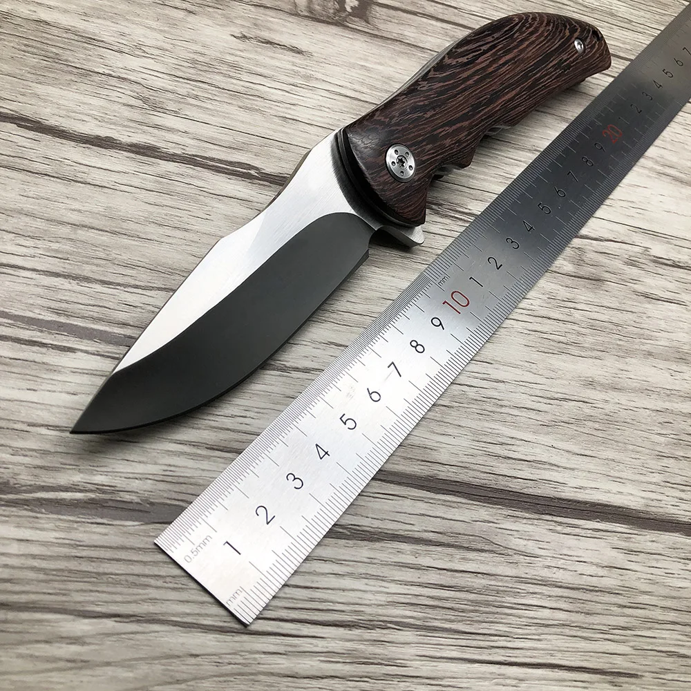 Цена Zzsq ZT0606 тактический складной нож G10 деревянной ручкой Отдых на природе Выживание карманные ножи шарикоподшипник 8cr13mov лезвием Открытый Инстр...