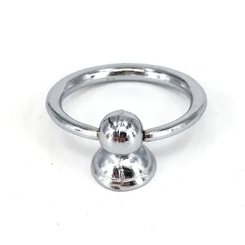 

Silver knobs zinc alloy drawer cabinet drop ring pull dresser cupboard door handle Modern furniture ring knob