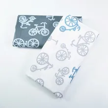 Велосипедная печать хлопчатобумажная саржевая ткань для пэчворка тканая хлопковая ткань DIY шитье стеганая детская ткань