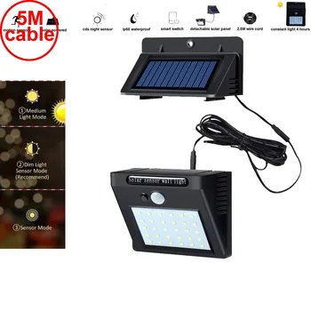 

30 led 500lm solar light split mount pIR motion 3 senser Solar Motion Sen IP n torc street wall indoor lamp bulb strings for pa