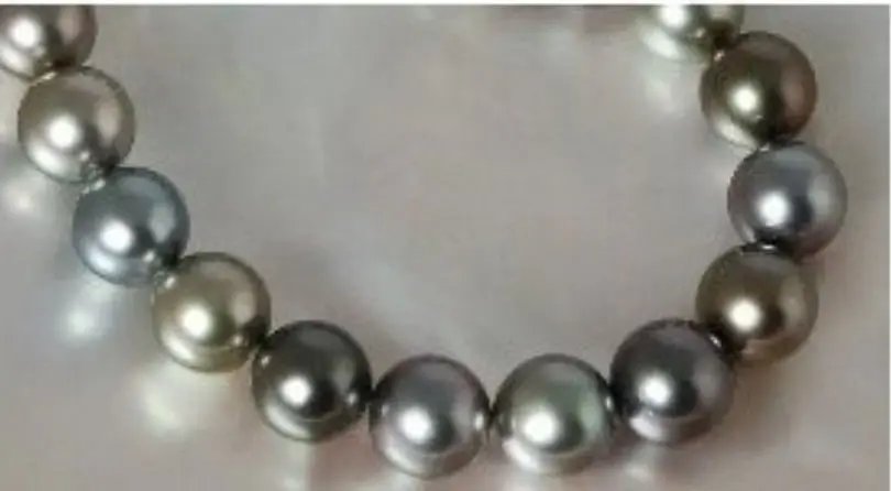 

HOT## Wholesale FREE SHIPPING >>> HUGE 18"10-12MM ROUND TAHITIAN GENUINE BLACK GRAY MULTICLOR PEARL NECKLACE 14K