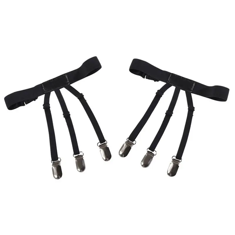 1 pair Male Shirt Garters Stays Business Suspenders Braces Elastic