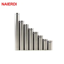 NAIERDI-sujetadores de vidrio de 12mm, soportes acrílicos de acero inoxidable para anuncios, clavos, cartelera, tornillos de fijación, Hardware, 10 Uds.