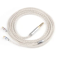 Sale New LZ Silver Plated Earphone Cable 4.4/3.5/2.5mm Upgraded Silver Cable With MMCX Connector For LZ A4 DQSM Sony NW-WM1Z Earphone