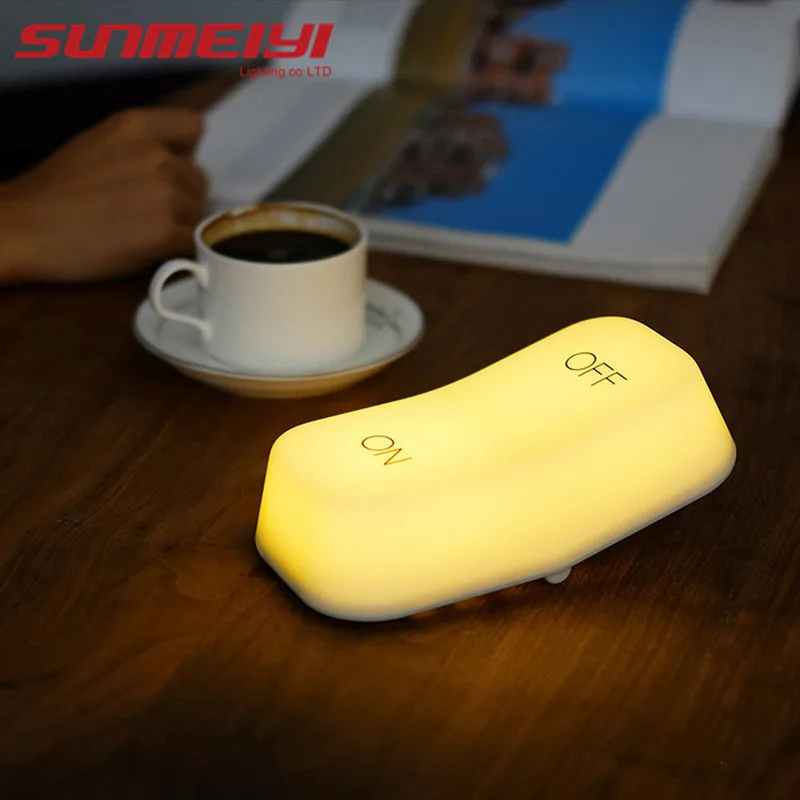 

Creative Gravity Sensor LED Night Lamp Switch Modeling ON/OFF Rechargeable Table Lamp For Baby Bedside LED Dimmable Night Light
