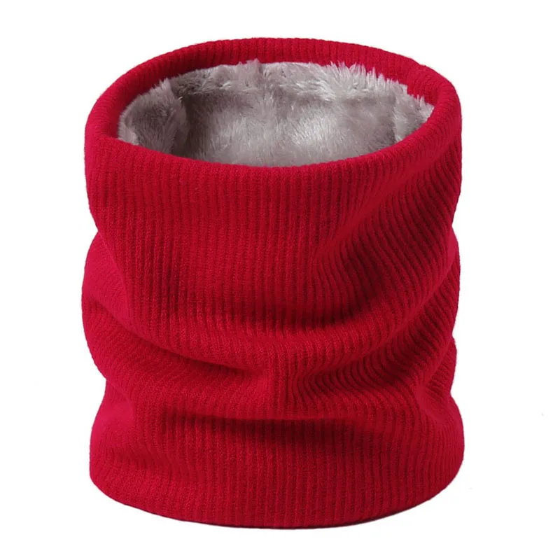 Зимний зажим для шарфа для женщин и мужчин, унисекс, модная флисовая шерсть, трикотажное кольцо с круглым вырезом, шарфы без рисунка