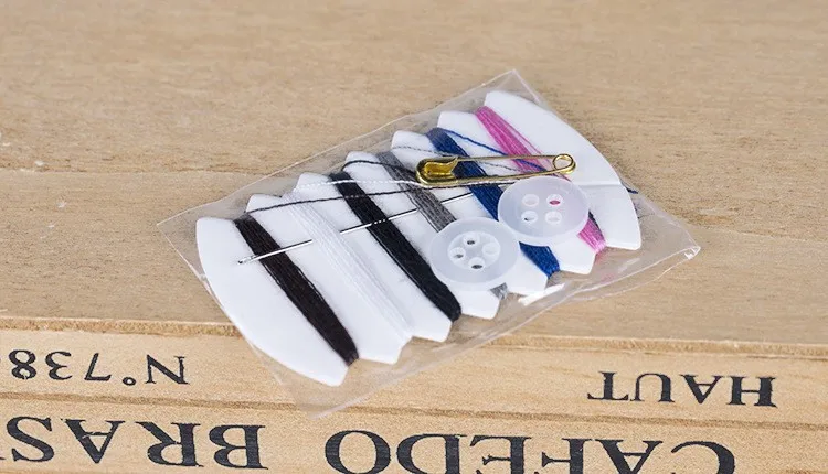 

Hot 100 set Mini Portable Sewing Kit Needle Thread Button Pin Travel Household Tools Hand Sewing Bag for Travel Hotel Supplies