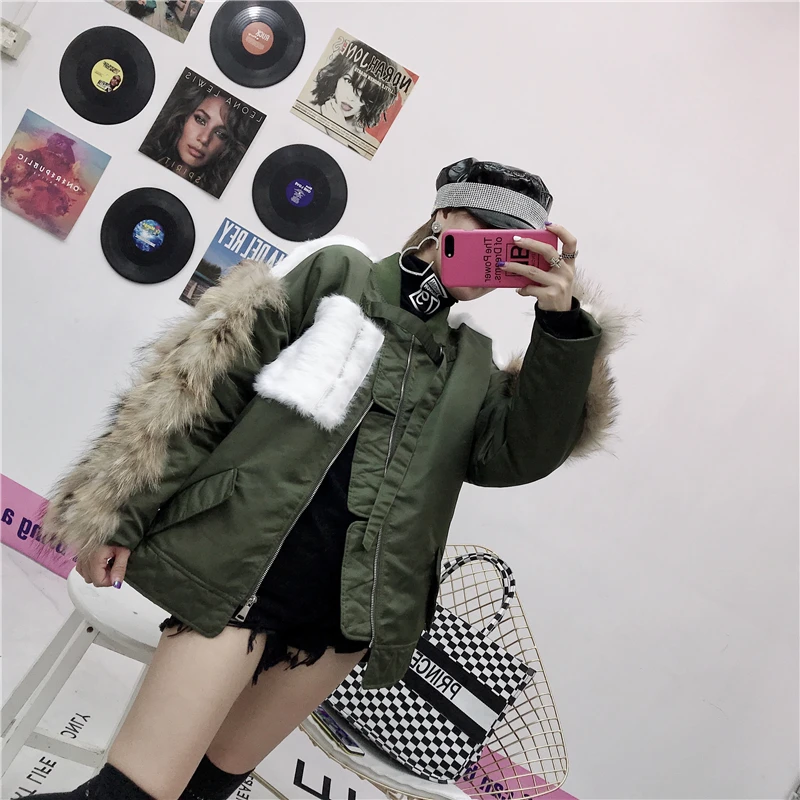 Superaen Chaude Zipper Vêtements 2018 Veste Europe Femmes Sauvage Nouveau Hiver Épaisse Black green Lâche Casual Pour Mode Coton Femelle 707nxWrv
