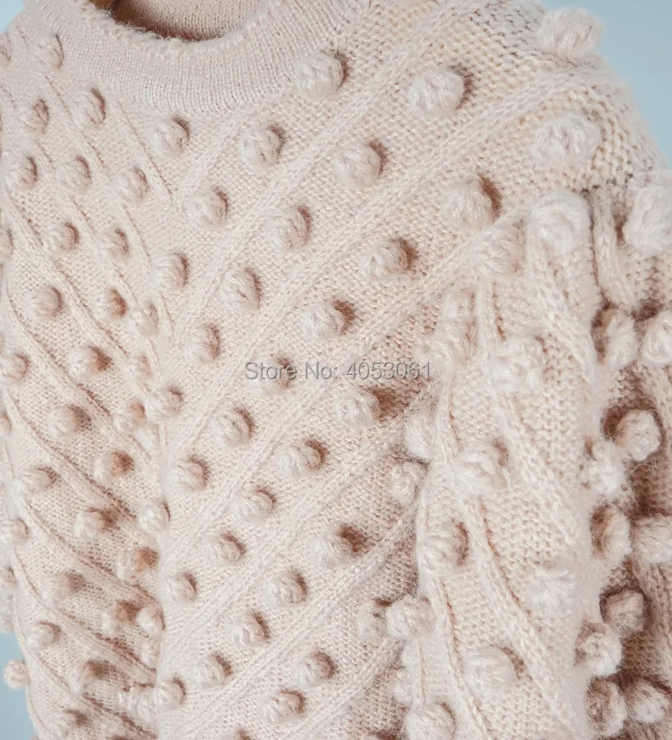Неукротимая Wool-blend Sweater шею расширенный кабель-вязать манжеты мягкая безделушка, шерстяной свитер-Для женщин вязаный пуловер
