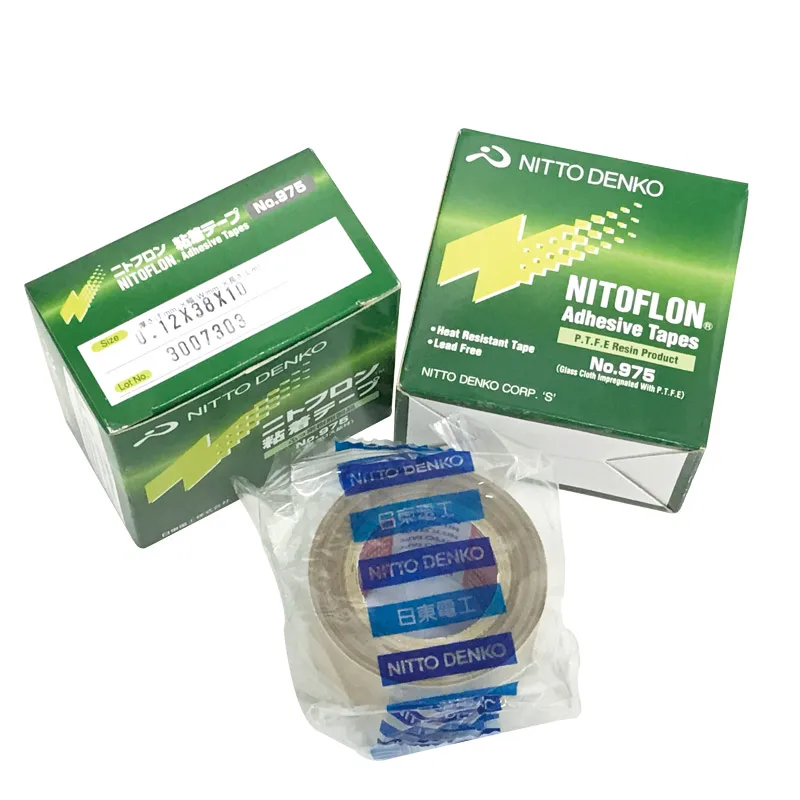 

975 T0.12mm*W38mm*L10m Japan Nitto Denko Nitoflon Single sided sticky tape