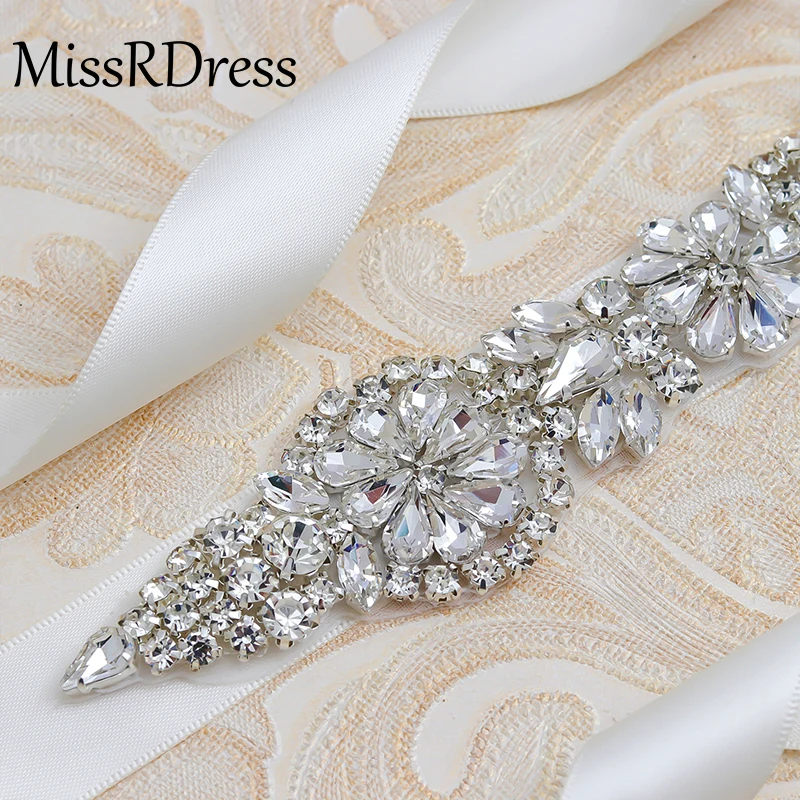 MissRDress свадебный пояс со стразами для невесты роскошный Кристальный свадьбы