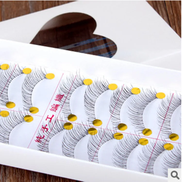 

10 Pairs Pretty Long False Eyelashes Makeup Natural Fake Thick Eye Lashes Black Nautral Handmade Individual Beauty Makeup Tools